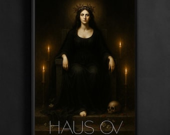Persephone-print, donkere godin, gotische vrouwelijke muurkunst