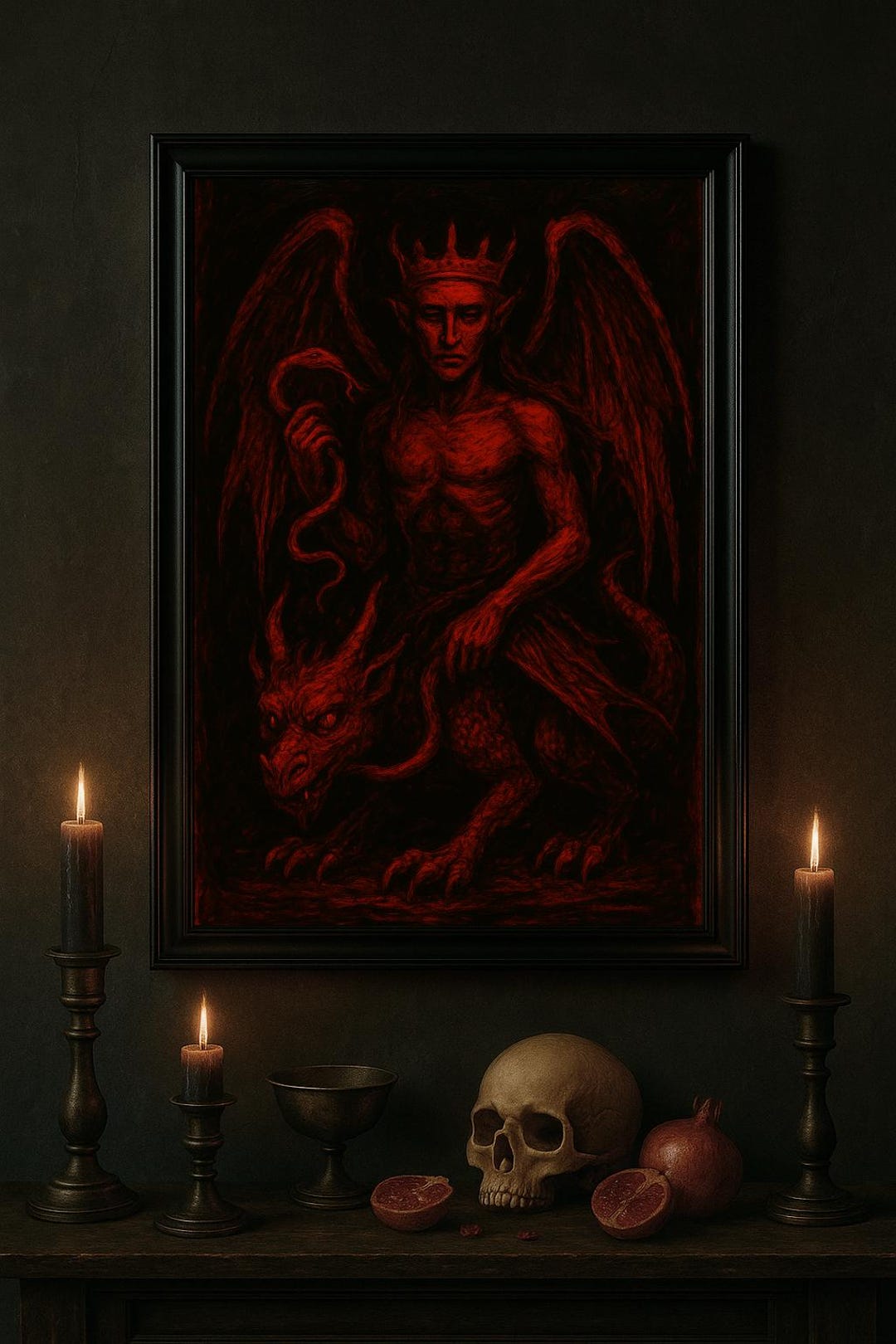 Astaroth - Ars Goetia Demon Art Print | Occult Fine Art Painting | Dark ...