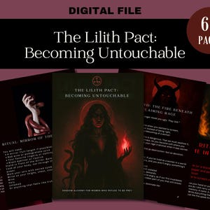 The Lilith Pact™ | Dark Feminine Shadow Work Grimoire PDF • Witchy Self-Help Book of Rituals, Spells, Archetypes, Affirmations, Dark Goddess