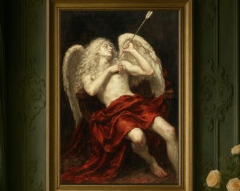 Fallen Angel Art Print | Gothic Baroque Wall Decor