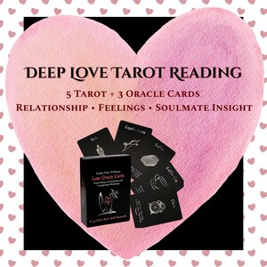 Leitura de Tarô do Amor Profundo – 5 Cartas de Tarô + 3 Oráculos – Relacionamento, Sentimentos, Percepção de Almas Gêmeas, Tempo de Ilha e Bem-Estar, Percepção Intuitiva