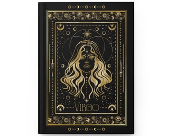 Virgo Notebook | Gifts for Virgo | Personalized Journal | Celestial Journal | Astrology Planner | Customized Zodiac Journal | Birthday