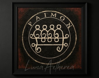 Paimon Sigil Print - Goetia Seal, Occult Altar Art