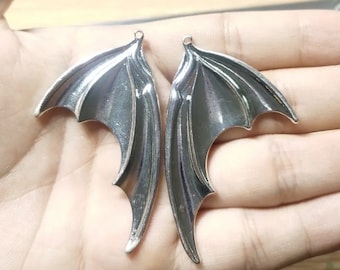 6 stuks (3 paar) Bat Vampire Wings Charm, Hanger, DIY Oorbellen, Ketting, Armband, Benodigdheden, Sieraden maken, Hemelse Gothic, Ambachten, Witchy