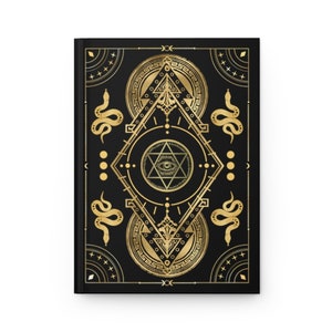 Hexagram, All Seeing Eye Journal, Occult Esoteric Notebook ,Witch Altar Journal, Celestial Grimoire, Gothic Planner,Manifestation, Spellbook