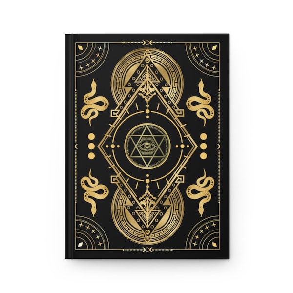 Hexagram, All Seeing Eye Journal, Occult Esoteric Notebook ,Witch Altar Journal, Celestial Grimoire, Gothic Planner,Manifestation, Spellbook