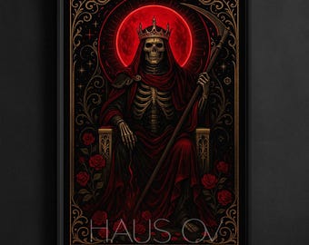 Die Tod Tarot Karte Giclée Druck | Gothic Okkulte Wandkunst