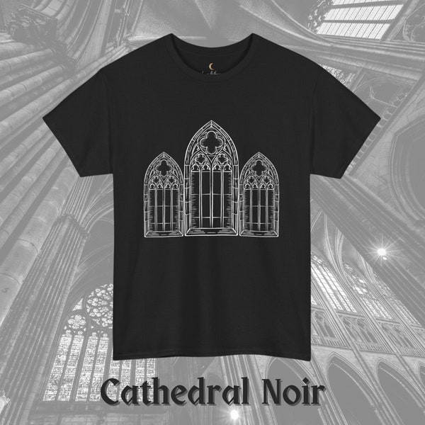 Gothic Cathedral Tshirt, One Side Print, Witchy Shirt, Occult, Witch Aesthetic, Gift , Goth, Alternative, Goth Apparel, Cross, Tee