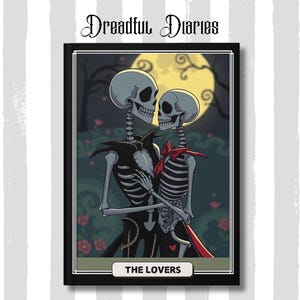 Diario de tapa dura gótico con esqueleto espeluznante de los amantes del tarot, libro mate de esqueleto de Halloween, diario inspirado en cartas del tarot, cuaderno mate gótico