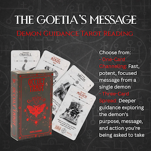 3 CARTE DIFFUSE Lettura dei Tarocchi della Guida Demone / Tarocchi Occulti Goetia / Messaggio Canalizzato / Intuizione e Saggezza Ombra / Guida dei Tarocchi Oscuri