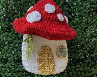 PATTERN ONLY! mushroom house bag