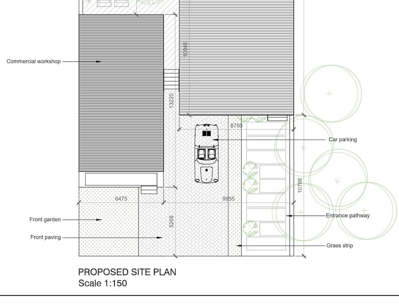 Villa Z Modern 3 Bedroom Detached House with Workshop PDF Plans AutoCAD file 52'x75' home Family Residence Off the Grid Lifestyle image 7