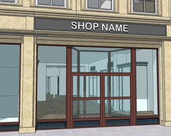 Victorian Shop 3D model | UK Shop Model | Existing Store | 3D Building for Interior Design | Sketchup 3D model | Interior Design