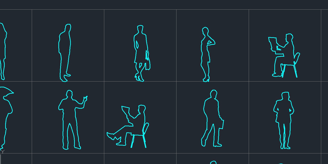 Autocad Human 50 People CAD Blocks | 2D Autocad, Plan Elevation (DWG File) - Etsy