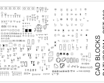 Bathroom CAD Blocks Set3 | Architectural Autocad (DWG File)