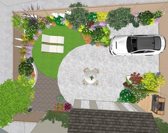 British Cottage Garden Design 3D model | UK Landscape Design| Back Garden Plan | Sketchup 3D model