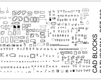 Bathroom CAD file Set 002 | Architectural Autocad Blocks | Services blocks | Plumbing CAD | Interior design vectors | Public health