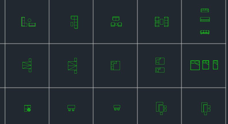 150+ Furniture 2D CAD Blocks Set | Architectural, Interior Design (DWG ...