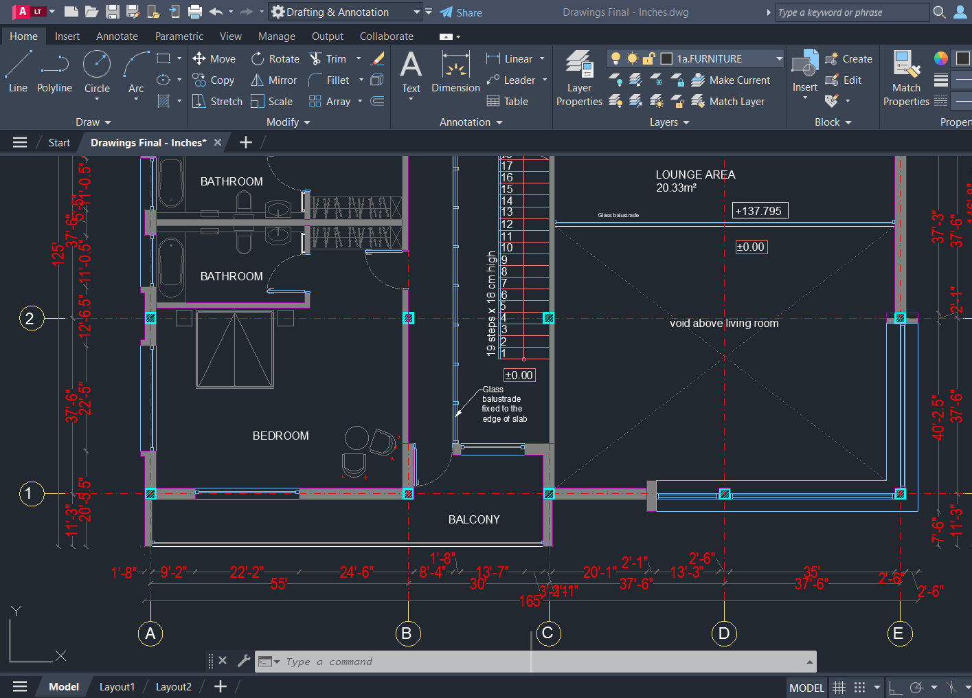 Modern 4 Bedroom House Plans | PDF + CAD File - Etsy