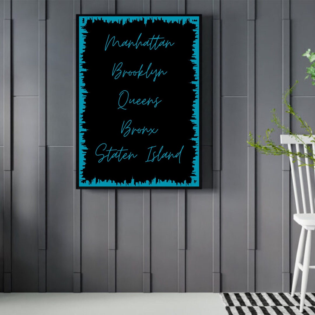 New York Skyline Digital Art Print New York City Digital Art Etsy