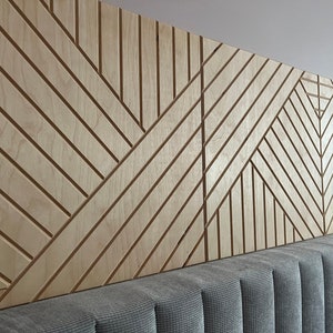 Wood wall panel, Bed Headboard, TV wall panel, Wall decor, Acoustic panels, Japandi wall art, Dimensional wall art, Boho wall, Accent wall