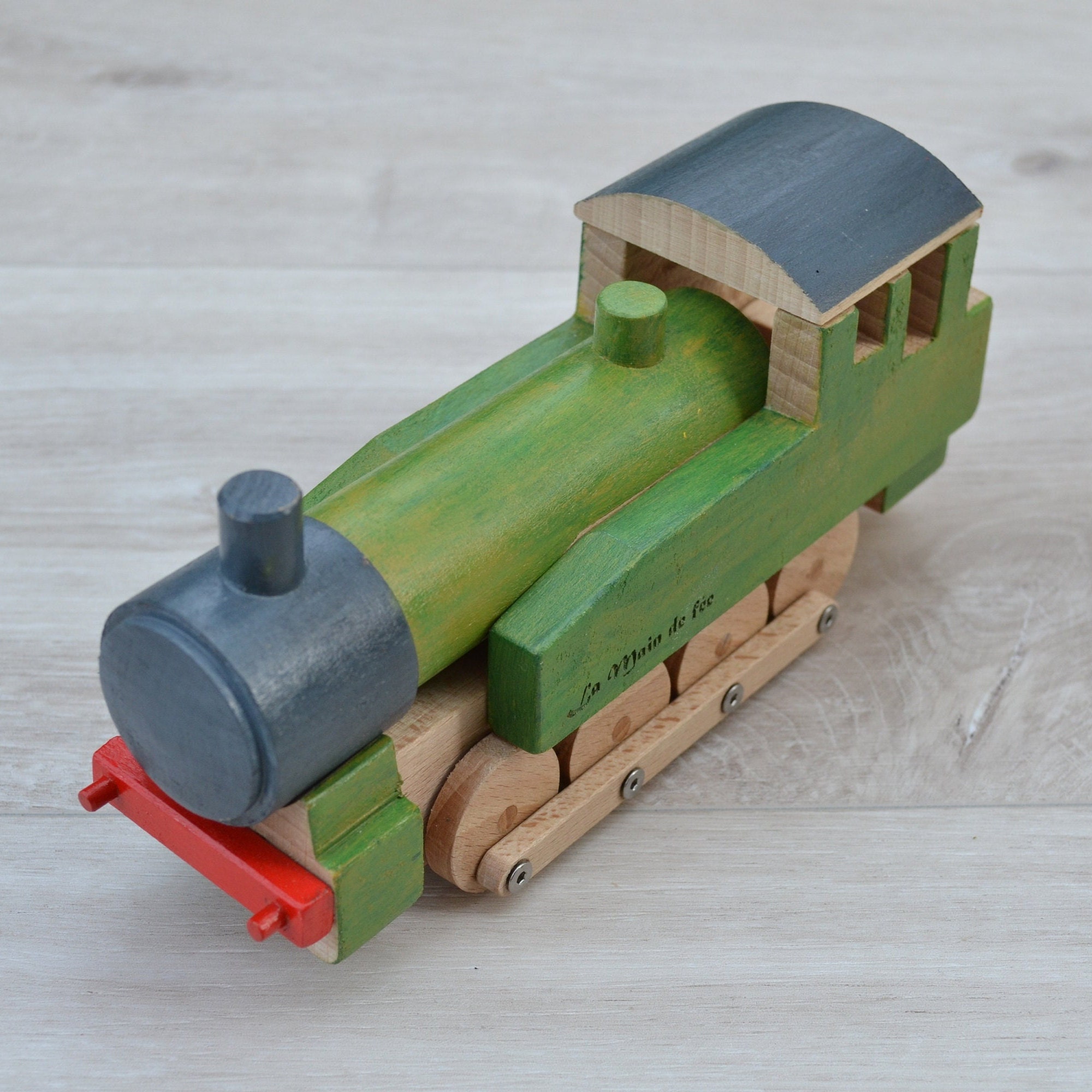 Beechwood toy locomotive for children over three years old
