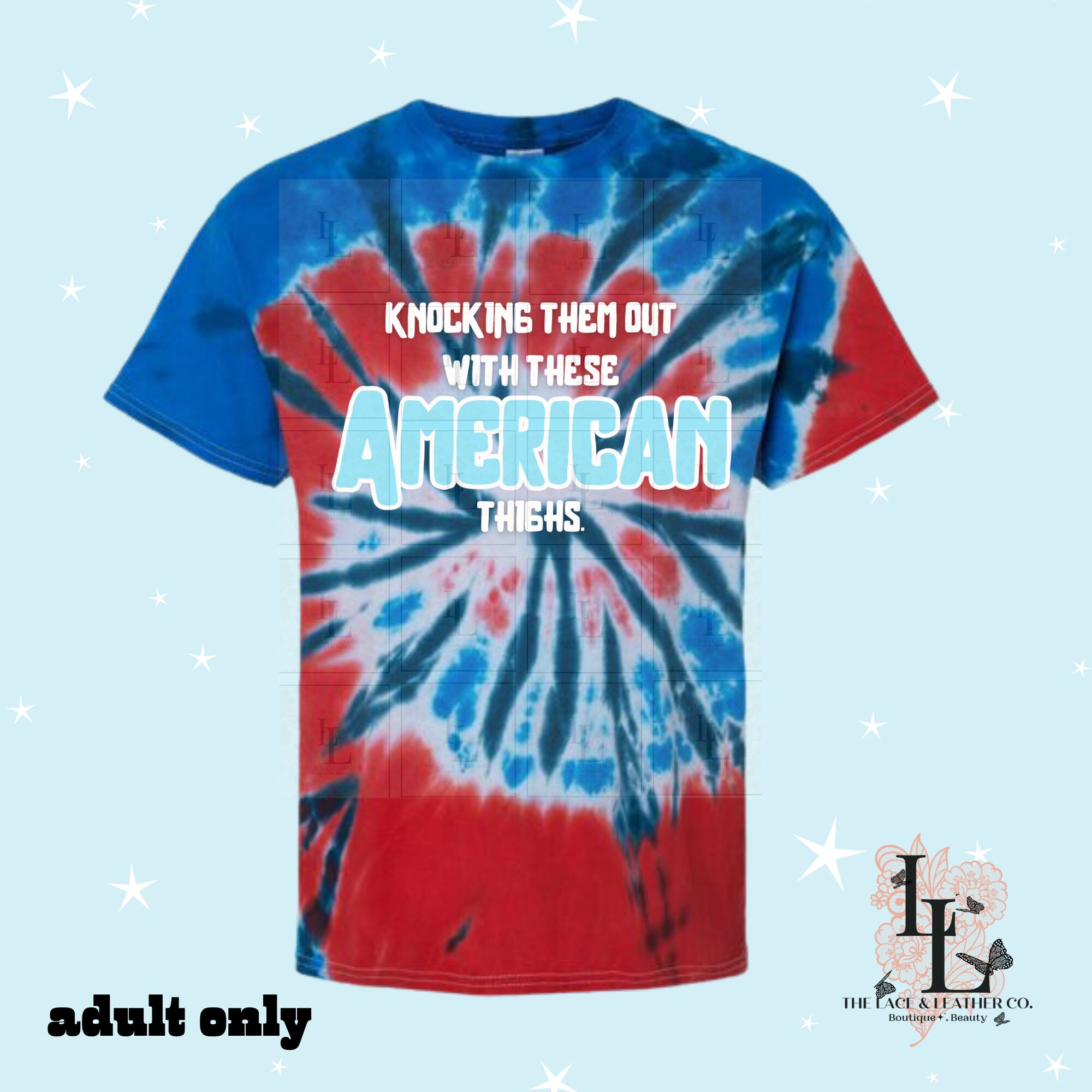 Knocking Them Out With Those American Thighsblue, Forth of July,