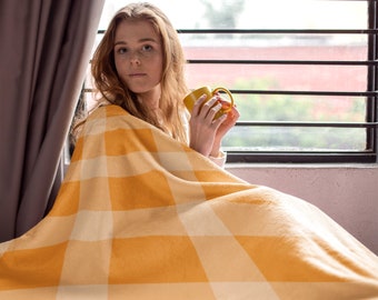 Orange Fall Cozy Throw Blanket