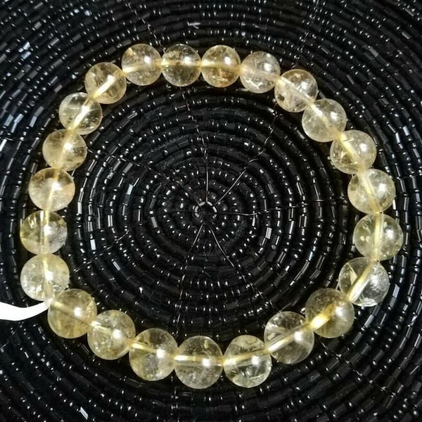 Bracelet perles naturelles Citrine 8mm (Véritable)