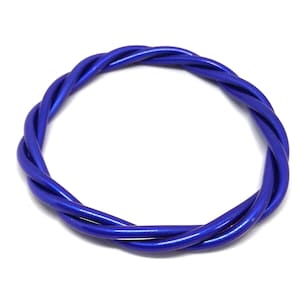 Tibetaanse boeddhistische armband nachtblauw geluksbrenger halfstijf gevlochten