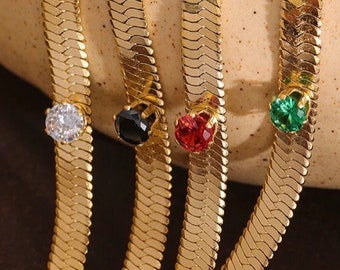 Gargantilla Verona - Acero Inoxidable - Zirconia Cúbica - Joyería de Moda - Joyería Vintage