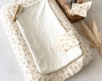 Rechteckiges Spannbettlaken aus Baumwollgaze für Wickelauflage