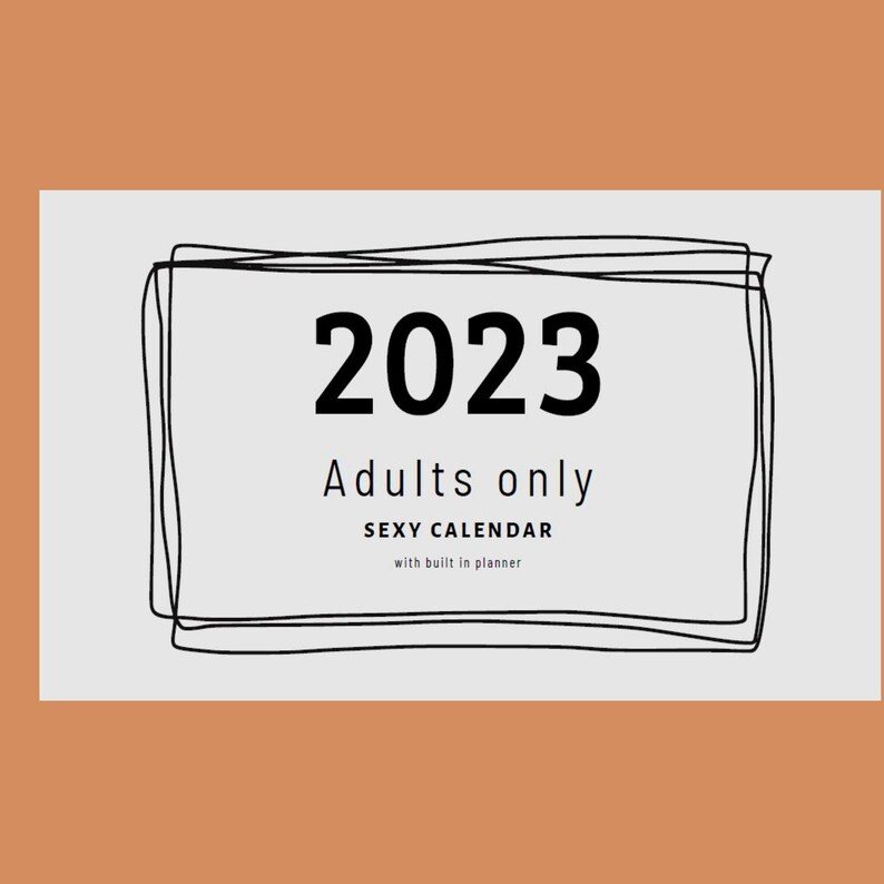Calendar 2023 Sexy printable PDF adults only nude calendar Etsy Schweiz
