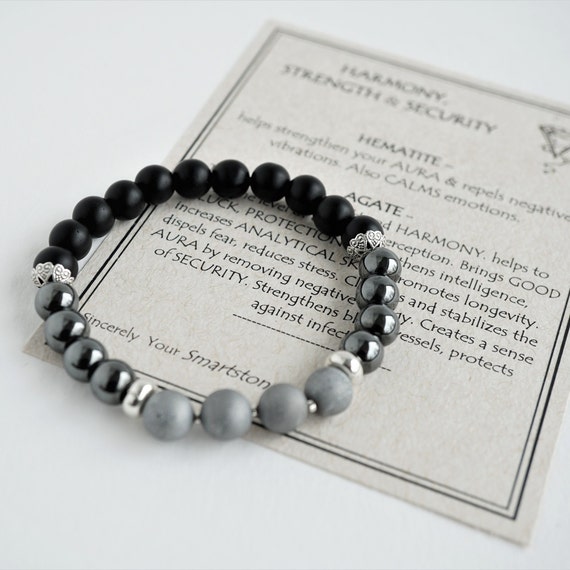 Balancing hematite agate protection bracelets deals