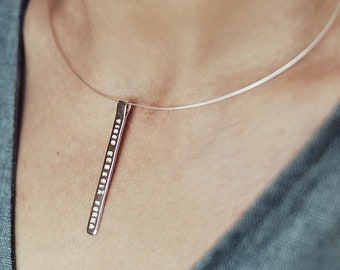 Verba Pendant With Latin Text, Silver Custom Pendant, Silver Necklace, Verba Mundus, Gift For Her, Present for Woman, 925 Sterling Silver