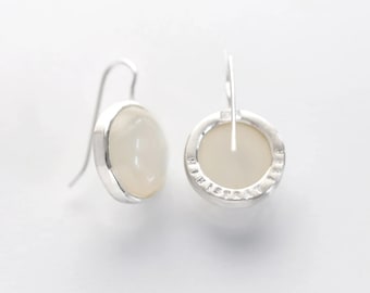 Moonstone Earrings, the Moon will show the way, Propertius, Handmade Earrings, Gift For Her, 925 Sterling Silver, Gift For Women, Verba