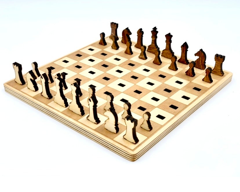 Laser Cut Chess Board SVG File – Digital Download With Case | SVG DXF ...