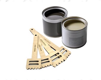 Digital SVG, DXF and AI files to Make Laser cut paint stain Stir Sticks a must for every craft shop