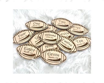Football Baby Monthly Milestone SVG – Laser-Ready File (SVG | DXF | ai) for Glowforge/xTool/Thunder – Commercial License Included