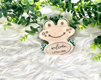 Digital SVG AI DXF Files Laser Engraving Frog Milestones Set with wooden case. Baby shower gifts for expectant mothers