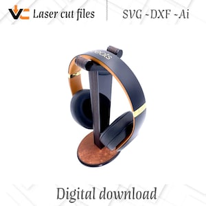 Digital SVG File Headphone Stand Laser Cutting