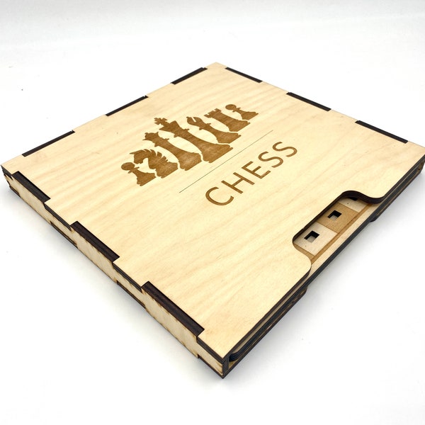 Digital SVG, Ai, DXF Files to Make This Chess Game Board Laser Cutting Files Bonus New Case and Sleeve