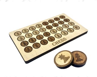Digital SVG,AI & DXF files to make wooden replacement chess pieces 3 different sizes available