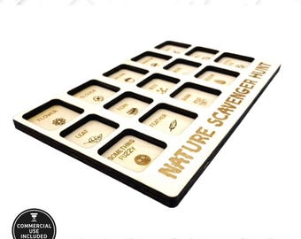 Nature Scavenger Hunt SVG – Laser Cut Game Board for Kids – Outdoor Adventure Printable – Digital Download DXF AI Files