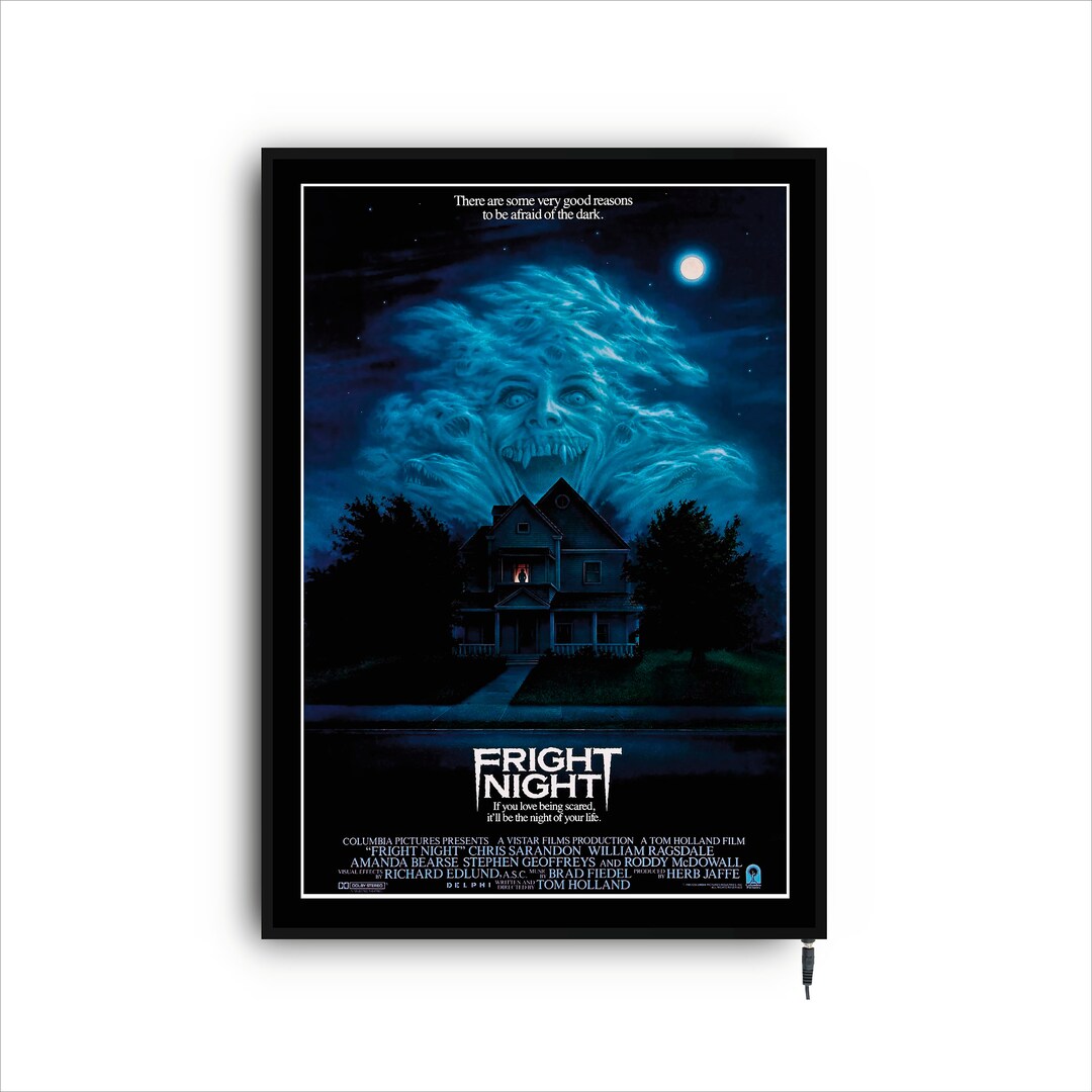 Fright Night '1985 Movie Posters Illuminated Framed Etsy