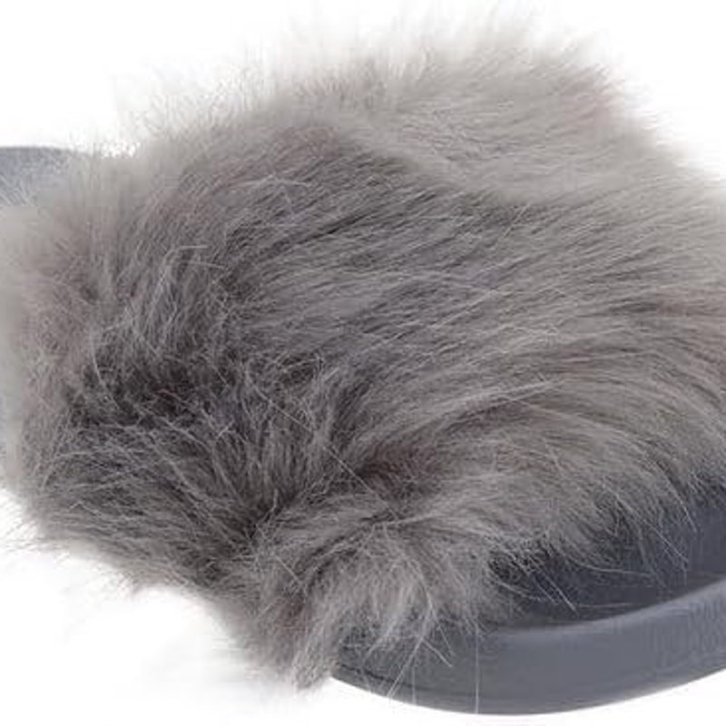 fur sliders for women