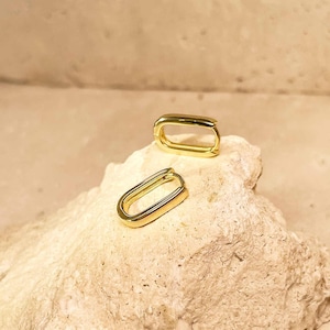 Tiny huggie earrings, Tiny hoops, Gold huggies, Tiny hoop earrings, Tiny gold hoops, Tiny earrings, Small gold hoops AESTHETE Gold