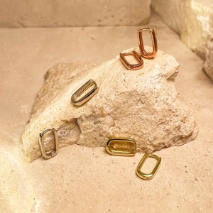 Tiny huggie earrings, Tiny hoops, Gold huggies, Tiny hoop earrings, Tiny gold hoops, Tiny earrings, Small gold hoops AESTHETE image 10