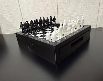 Vintage Star Wars Episode 1 Large Chess Set with Folding Board