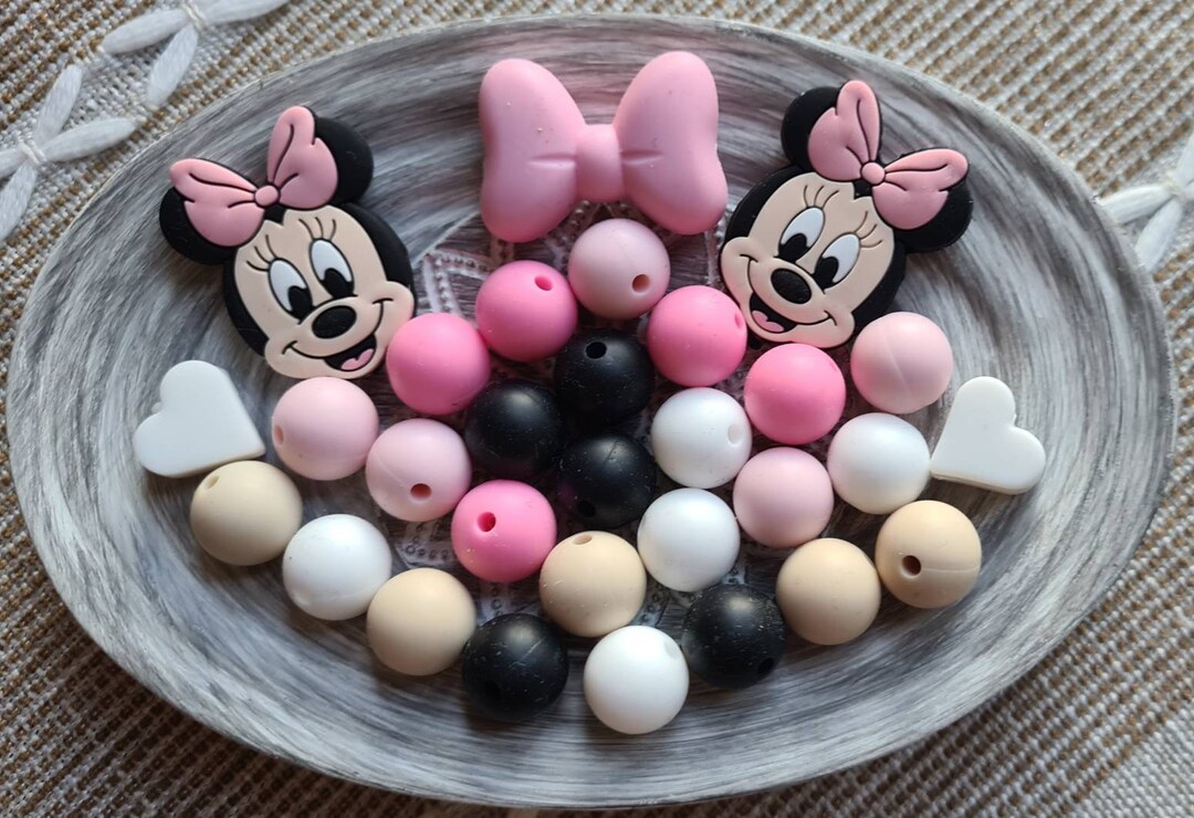 Silicone Bead Set/ Character Silicone Beads/ BPA Free/ Mickey Etsy UK